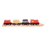 Dřevěné hračky Bigjigs Rail Nákladní vlak + koleje