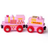Dřevěné hračky Bigjigs Rail Růžová mašinka s tendrem