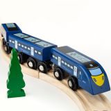 Dřevěné hračky Bigjigs Rail Rychlík High Speed 1 modrý