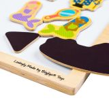Dřevěné hračky Bigjigs Toys Dřevěná magnetická tabule