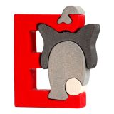 Dřevěné hračky Fauna Abeceda písmenko E slon