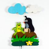 Dřevěné hračky DoDo Dětská LED lampička Krtek a žába (s dálkovým ovladačem)