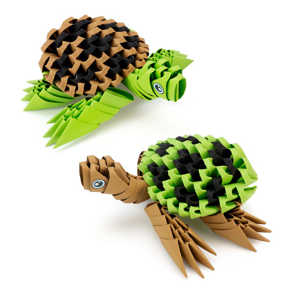 Dřevěné hračky PEXI Origami 3D - Želvy