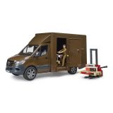 Dřevěné hračky Bruder Dodávka UPS MB Sprinter s figurkou a příslušenstvím