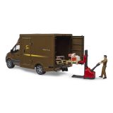 Dřevěné hračky Bruder Dodávka UPS MB Sprinter s figurkou a příslušenstvím
