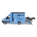 Dřevěné hračky Bruder Vůz pro přepravu zvířat MB Sprinter s figurkou koně