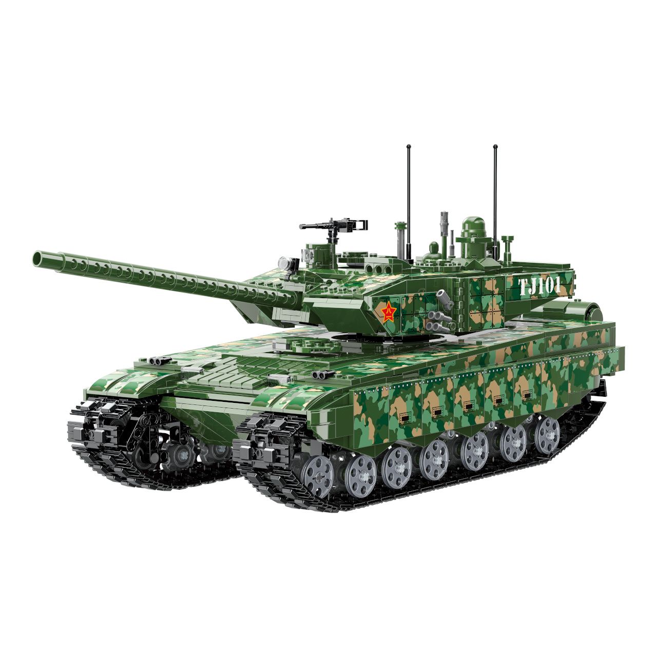 Dřevěné hračky Qman Bojová zóna 23014 Hlavní bojový tank 99A