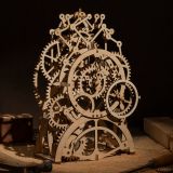 Dřevěné hračky RoboTime 3D dřevěné mechanické puzzle Hodinový strojek