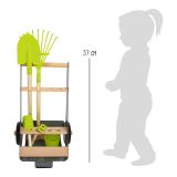 Dřevěné hračky small foot Zahradní vozík s 5 ks nářadí