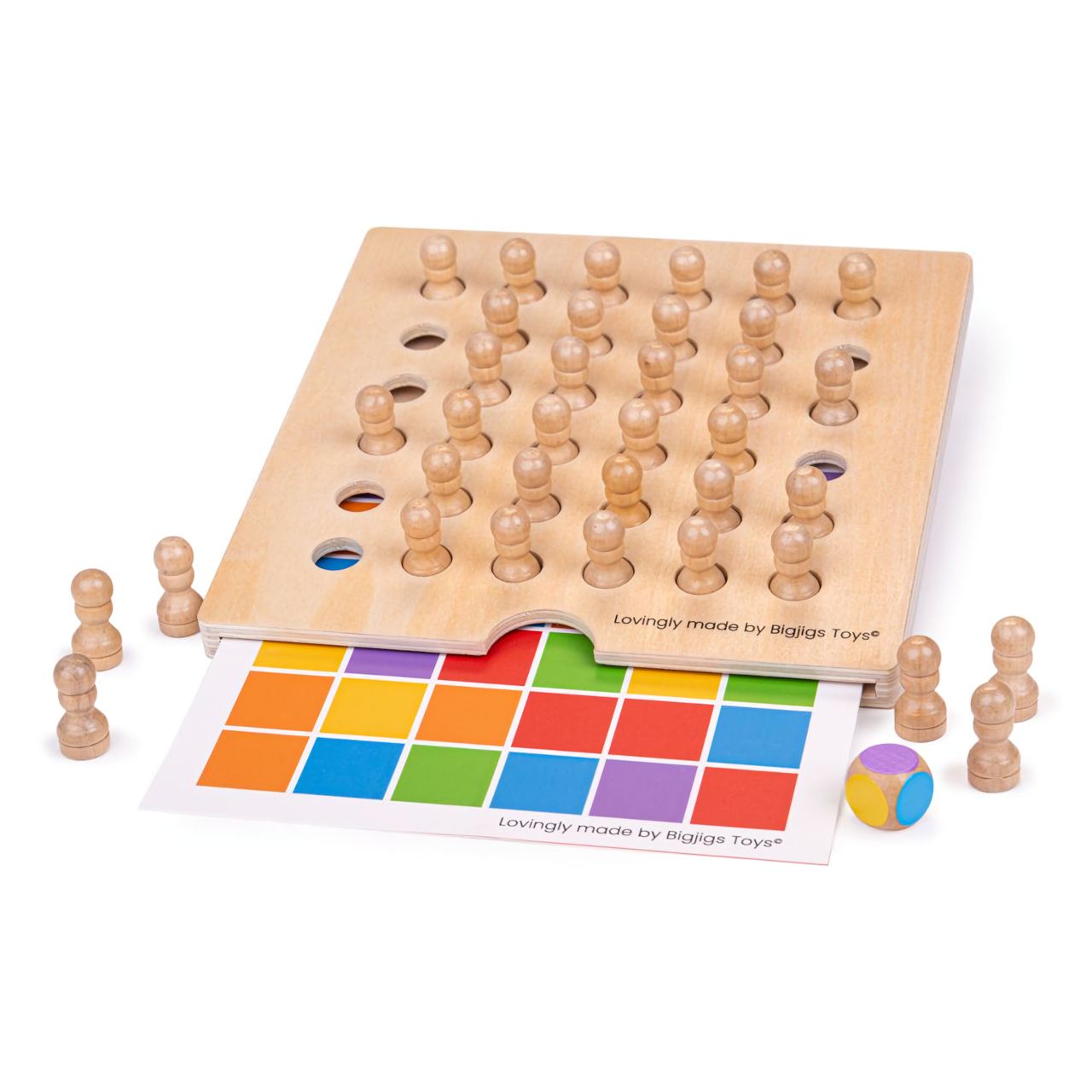 Dřevěné hračky Bigjigs Toys Paměťová hra Rozpoznávání barev