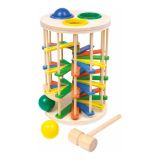 Dřevěné hračky small foot Zatloukačka věž s kuličkami velká