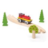 Dřevěné hračky Bigjigs Rail Elektrická lokomotiva Červený silák