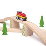 Dřevěné hračky Bigjigs Rail Elektrická lokomotiva Červený silák