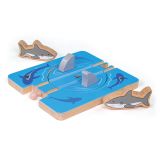 Dřevěné hračky Bigjigs Rail Vír se žraloky