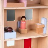 Dřevěné hračky Bigjigs Toys Rozkládací domeček s příslušenstvím