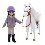 Dřevěné hračky Lottie Panenka jezdkyně s koněm