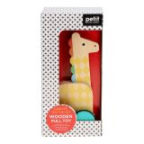 Dřevěné hračky Petit Collage Tahací hračka žirafa