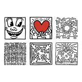 Dřevěné hračky Vilac Obrázkové kostky Keith Haring