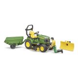 Dřevěné hračky Bruder Zahradní traktor John Deere X949 se zahradníkem
