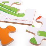 Dřevěné hračky Bigjigs Toys Podlahové puzzle Zelenina