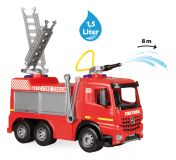 Dřevěné hračky Lena MAXI Mercedes hasičské auto Arocs, ozdobný karton