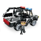 Dřevěné hračky Qman Mine City Police W11011-1 Policejní auto