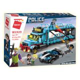 Dřevěné hračky Qman Police Battle Force W1929 Přepadení kamionu