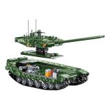 Dřevěné hračky Qman Bojová zóna 23014 Hlavní bojový tank 99A