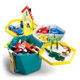 Dřevěné hračky Sluban Bucket Bricks M38-B0829 Kbelík s kostkami zelený