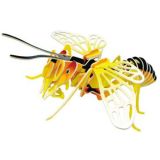 Woodcraft Dřevěné 3D puzzle barevná včela