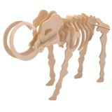 Woodcraft Dřevěné 3D puzzle mamut přírodní