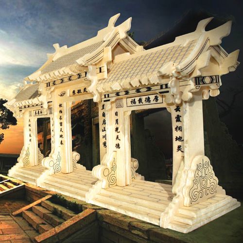 Dřevěné hračky Woodcraft Dřevěné 3D puzzle slavné budovy Čínská brána Woodcraft construction kit