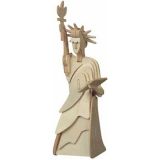 Dřevěné hračky Woodcraft Dřevěné 3D puzzle socha svobody menší Woodcraft construction kit