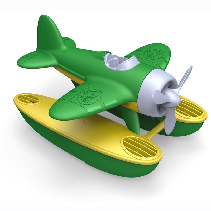Dřevěné hračky Green Toys Hydroplán zelený