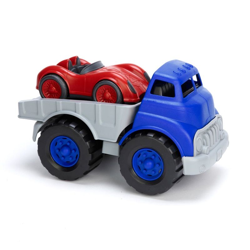 Dřevěné hračky Green Toys Nákladní auto se závodním autem