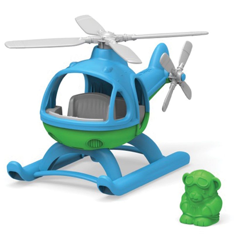 Dřevěné hračky Green Toys Vrtulník modrý