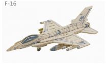 RoboTime Dřevěná skládačka americká stíhačka F16