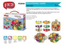 Dřevěné hračky Pexi Velcro skládačky - Ovoce a Zelenina