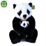 Dřevěné hračky Rappa Plyšová panda s mládětem 27 cm ECO-FRIENDLY