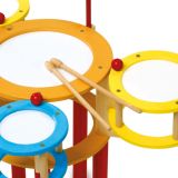 Dřevěné hračky small foot Dětské dřevěné barevné bubny