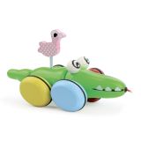 Dřevěné hračky Vilac Tahací krokodýl s plameňákem