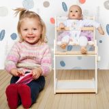 Dřevěné hračky small foot Multifunkční židlička pro panenky Little Button
