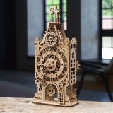 Dřevěné hračky Ugears 3D dřevěné mechanické puzzle Hodinová věž