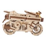 Dřevěné hračky Ugears 3D dřevěné mechanické puzzle Skládací skútr