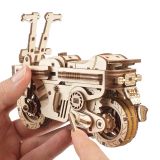 Dřevěné hračky Ugears 3D dřevěné mechanické puzzle Skládací skútr