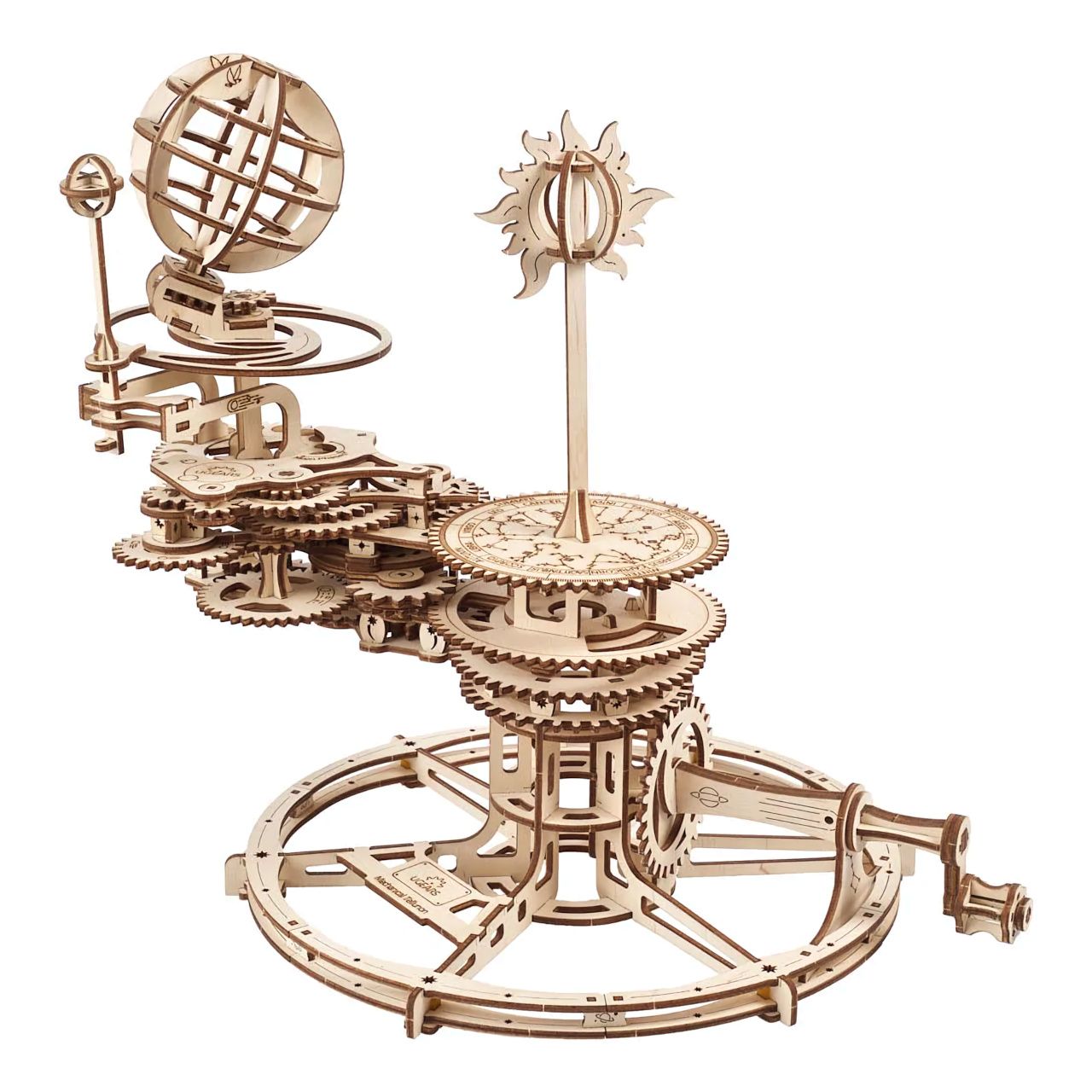 Dřevěné hračky Ugears 3D dřevěné mechanické puzzle Tellurium
