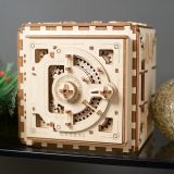 Dřevěné hračky Ugears 3D dřevěné mechanické puzzle Trezor