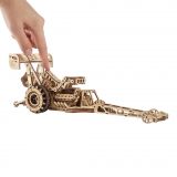 Dřevěné hračky Ugears 3D dřevěné mechanické puzzle Závodní auto (dragster)