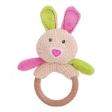 Dřevěné hračky Bigjigs Baby Chrastítko kroužek králíček Bella Bigjigs Toys