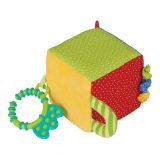 Dřevěné hračky Bigjigs Baby Textilní aktivní kostka Bigjigs Toys